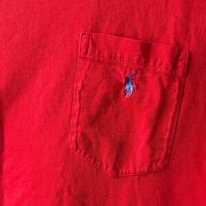 Polo by Ralph Lauren Bright Red Tee with Blue Logo